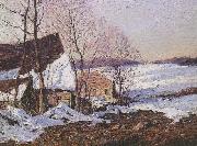 George M Bruestle Barns in Winter China oil painting reproduction
